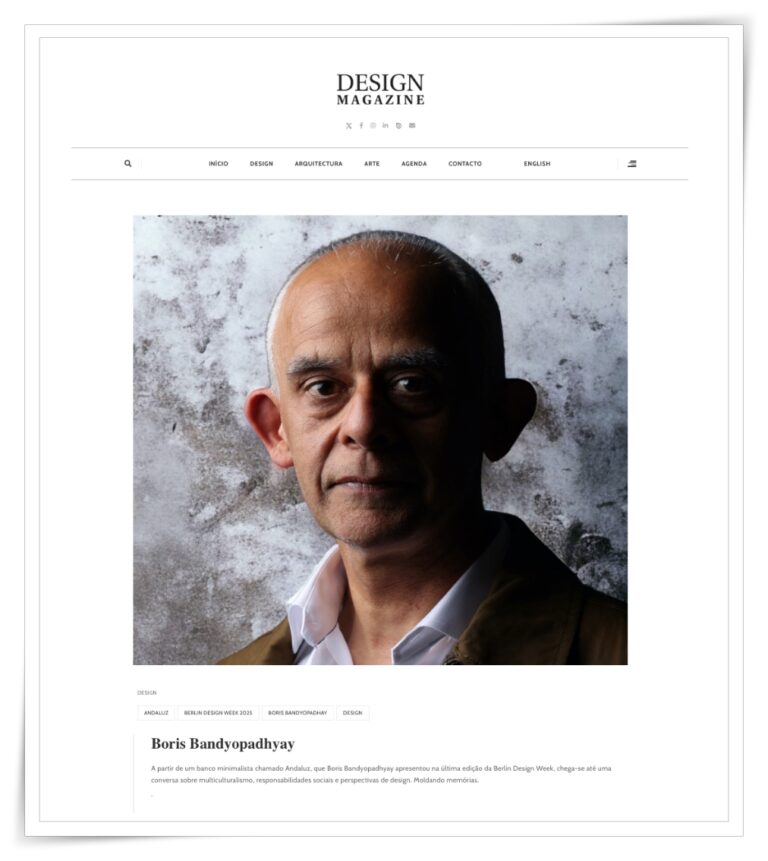 Design Magazine Beitrag über Andaluz den neuen Hocker und Beistelltisch von Boris Bandyopdhyay